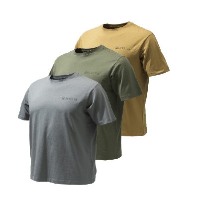 Beretta-Set-of-3-Corporate-T-Shirt-0M06-Coyote--Smoked-Pearl--Green